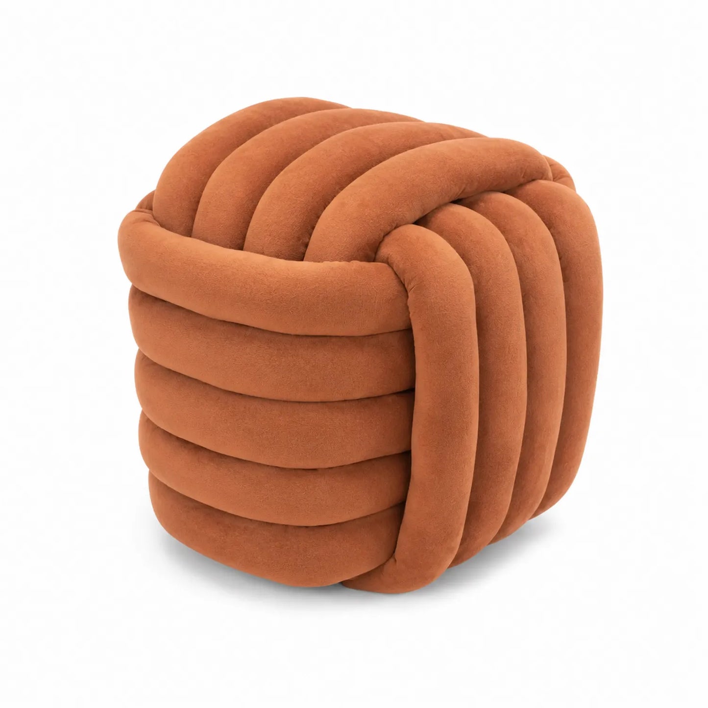 Hocker Sitzpouf Stoff Orange 40x40x40 cm