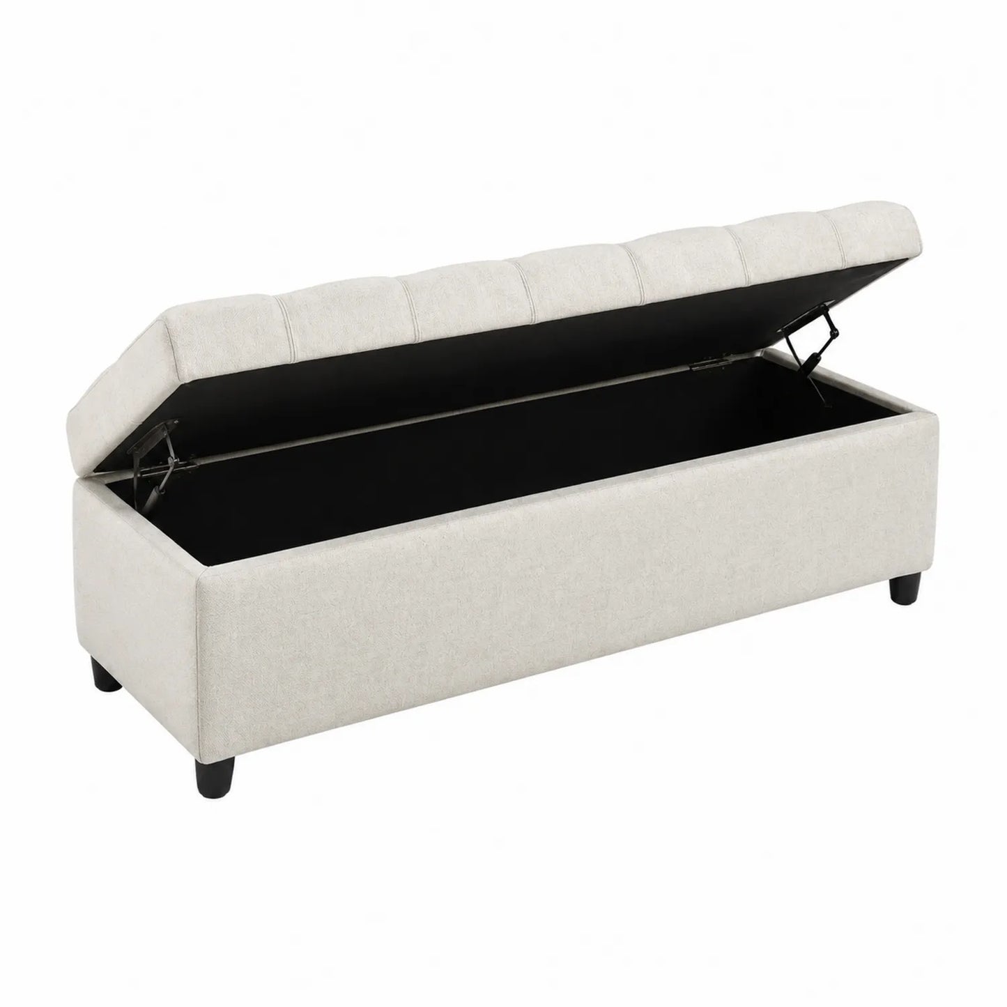 Aufbewahrungsbank Textil Beige 100cm